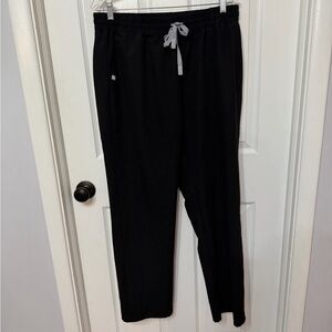FIGS black mens straight leg scrub‎ pants with flap pocket XL